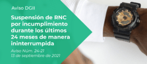 Suspension of RNC for non-compliance during the last 24 months in an uninterrupted manner.